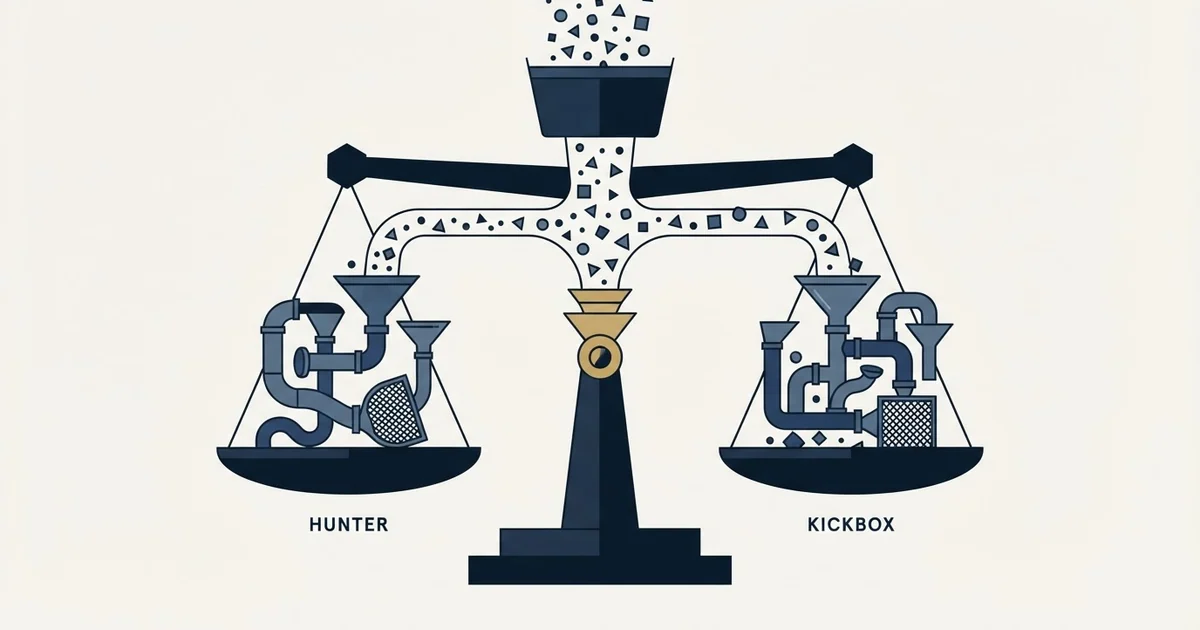 Editorial illustration for Hunter vs Kickbox