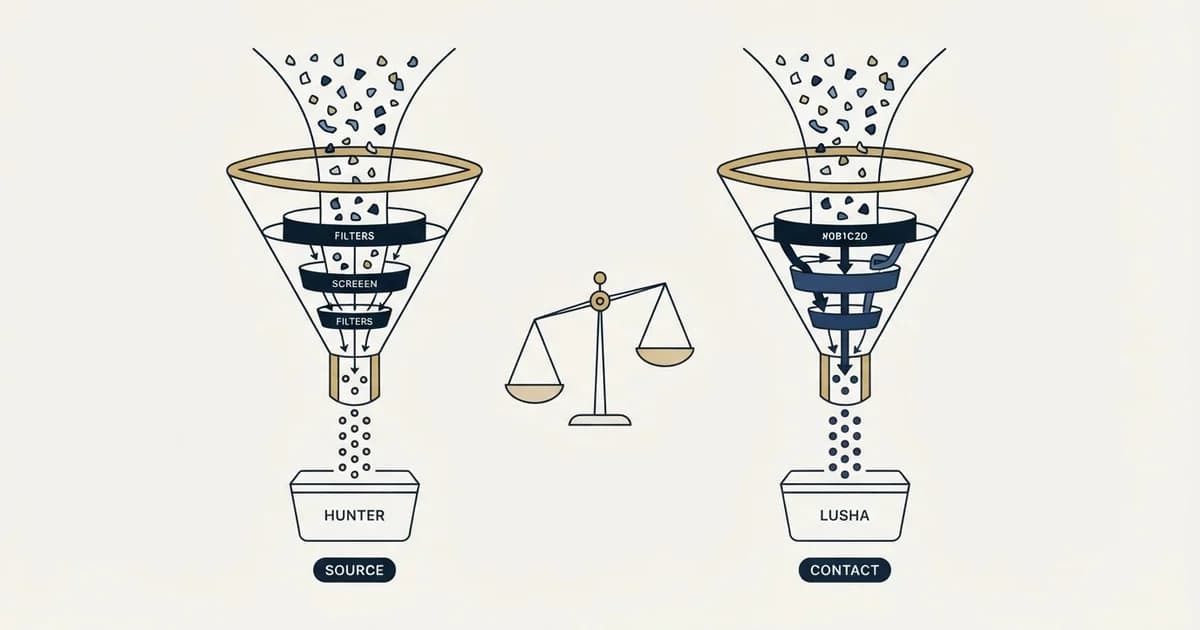Editorial illustration for Hunter vs Lusha