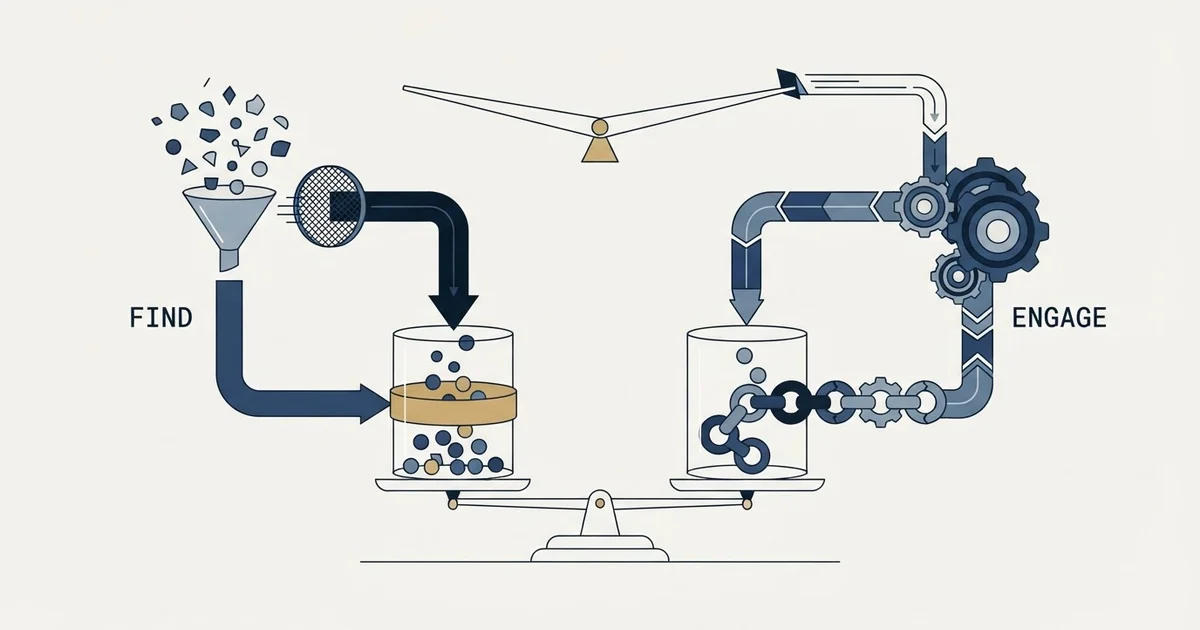 Editorial illustration for Hunter vs Salesflow