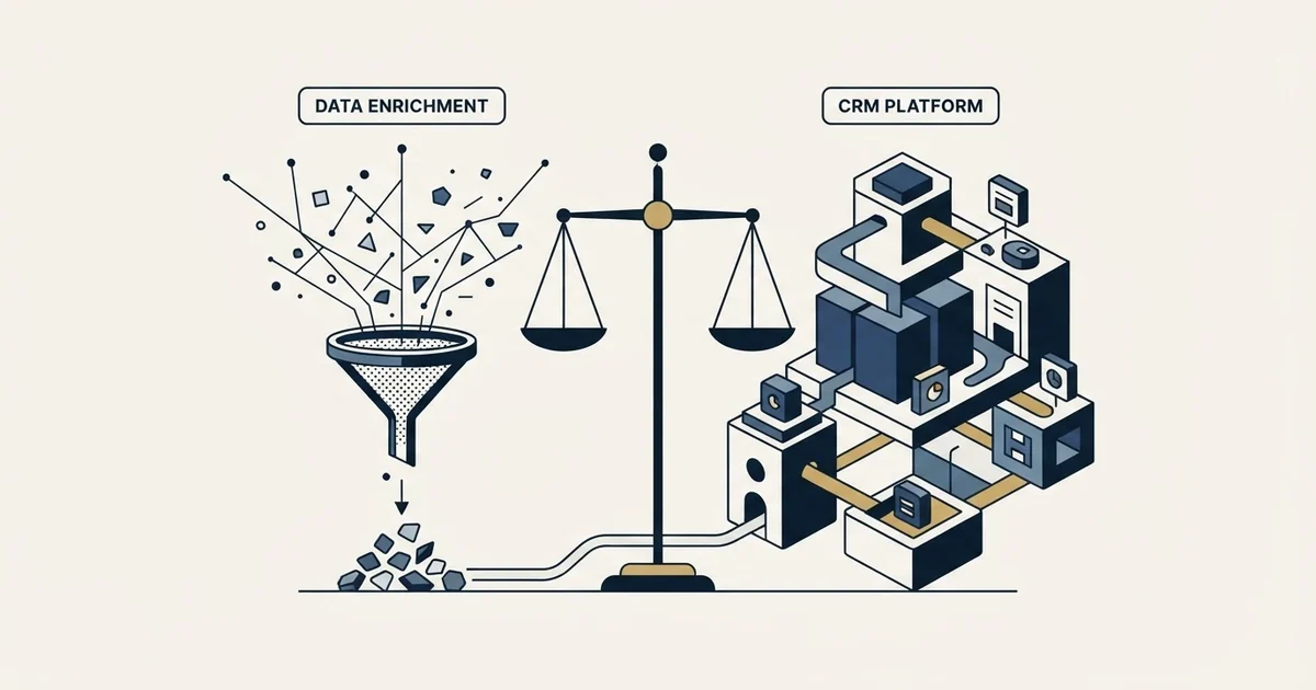 Editorial illustration for Hunter vs Salesforce