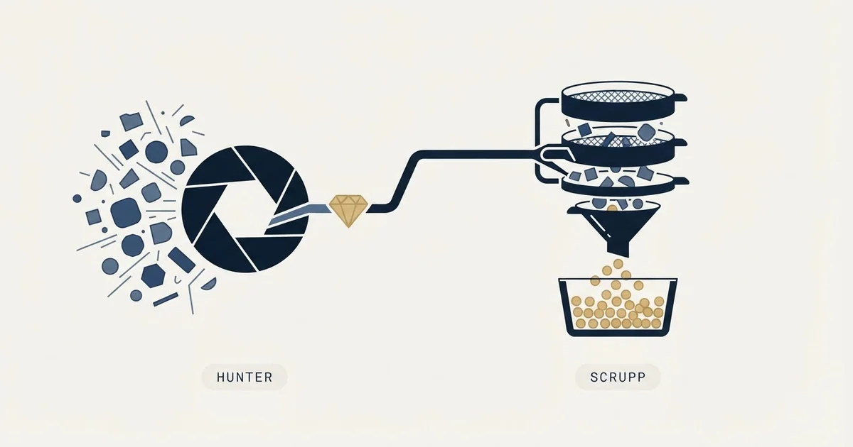 Editorial illustration for Hunter vs Scrupp