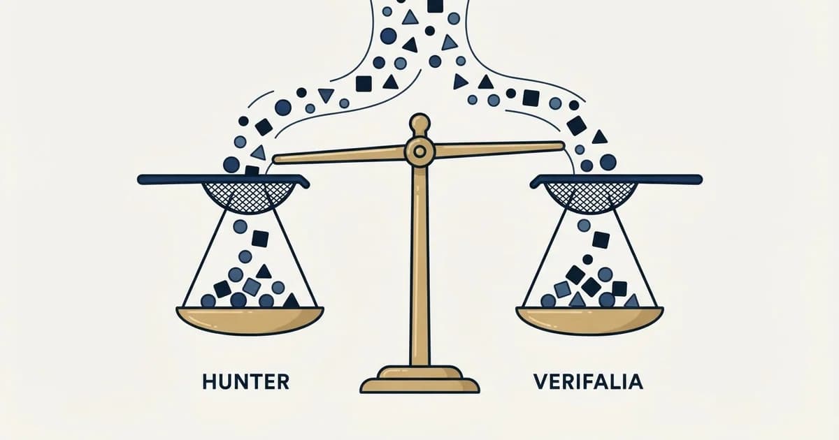 Editorial illustration for Hunter vs Verifalia