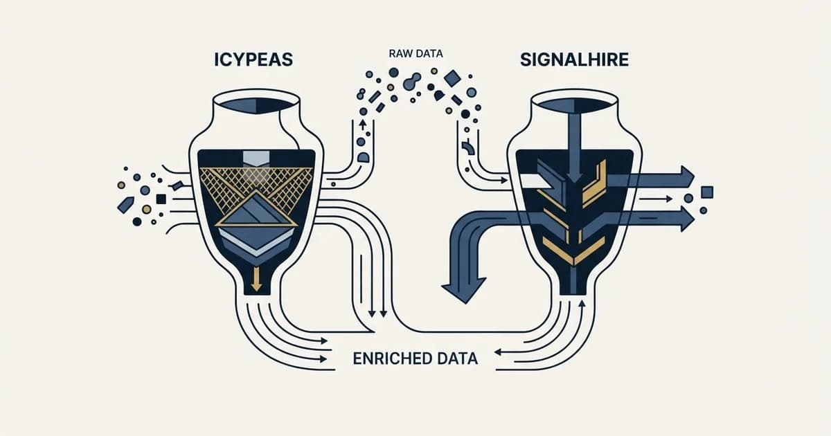Editorial illustration for Icypeas vs SignalHire