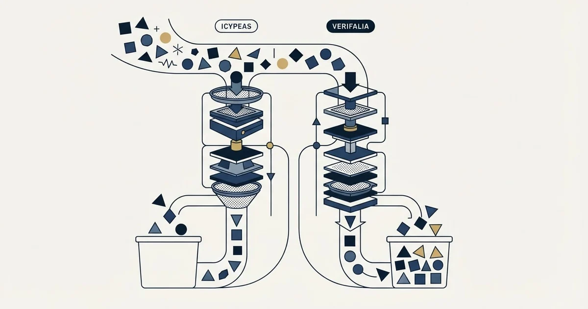 Editorial illustration for Icypeas vs Verifalia
