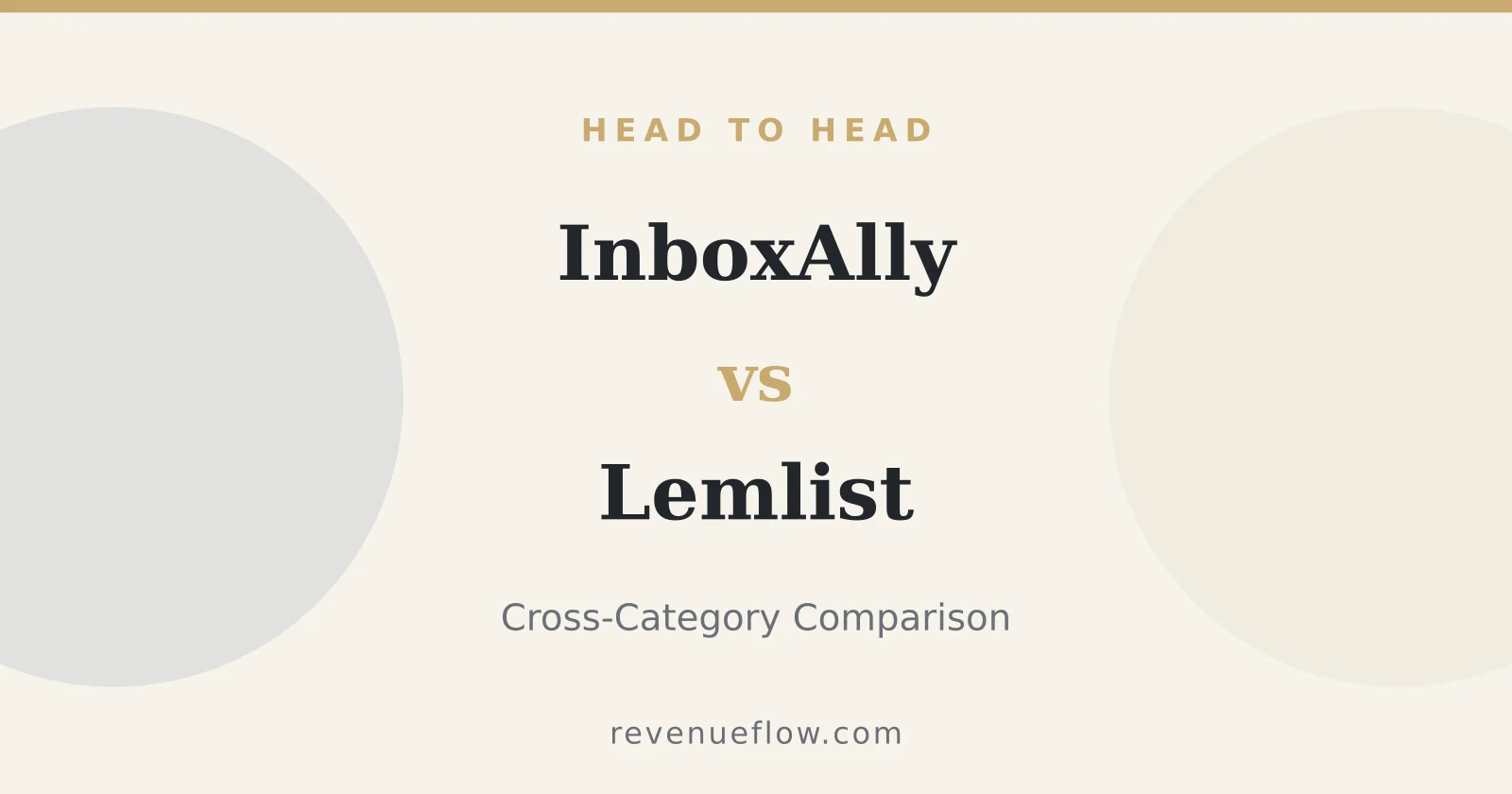 Branded cover: InboxAlly vs Lemlist: Cross-Category Comparison