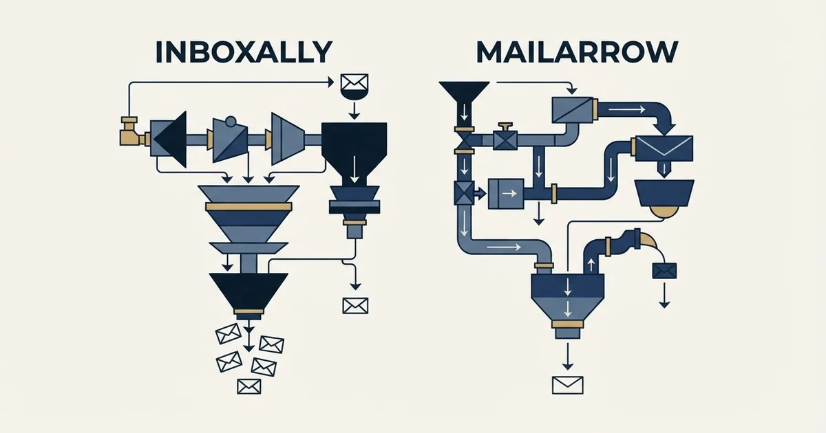 Editorial illustration for InboxAlly vs Mailarrow