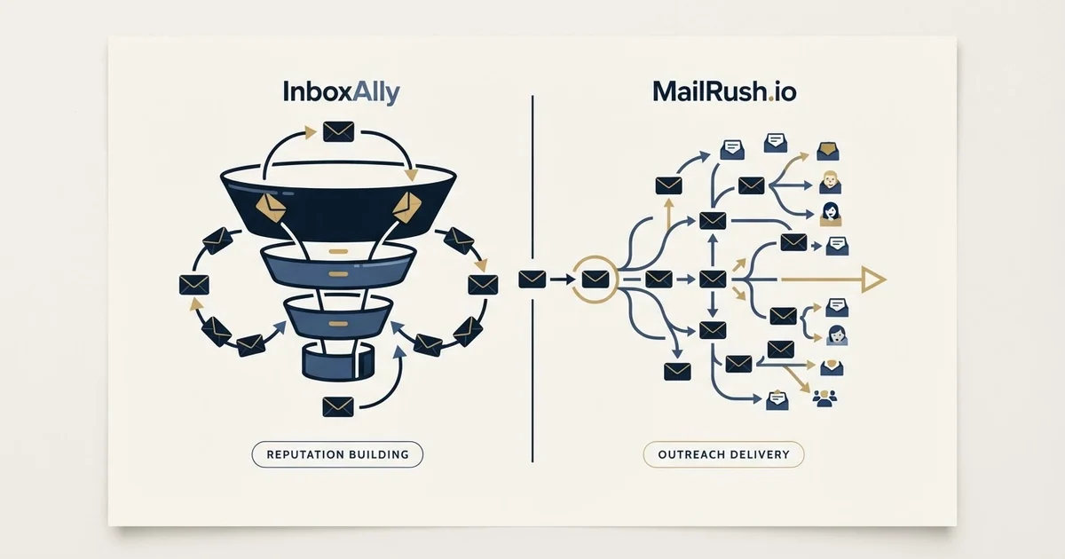 Editorial illustration for InboxAlly vs MailRush.io