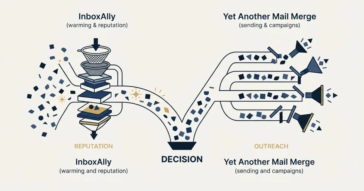 Editorial illustration for InboxAlly vs Yet Another Mail Merge