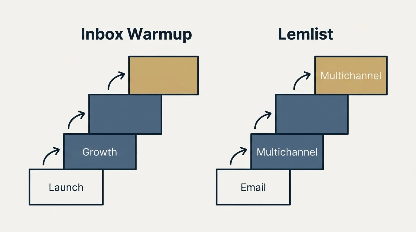 Pricing ladder: Pricing Comparison (Inbox Warmup, Lemlist, Launch, Email)