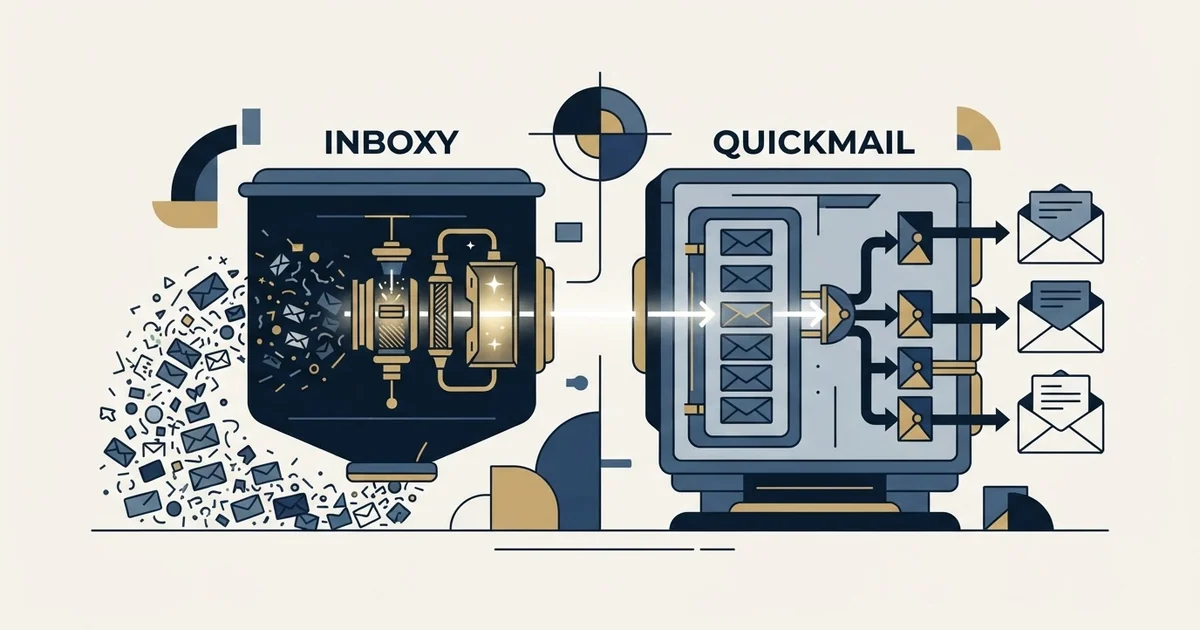 Editorial illustration for Inboxy vs QuickMail