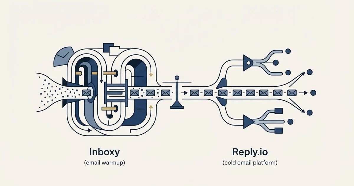 Editorial illustration for Inboxy vs Reply.io