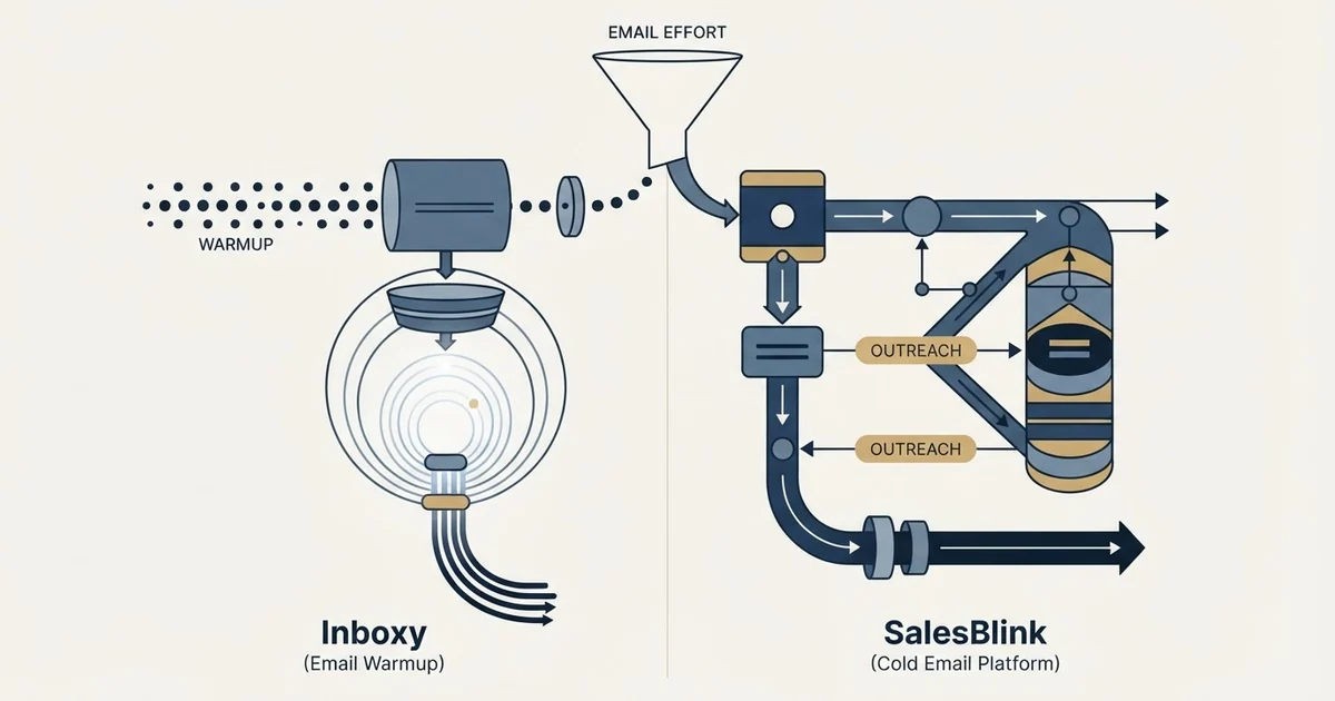 Editorial illustration for Inboxy vs SalesBlink