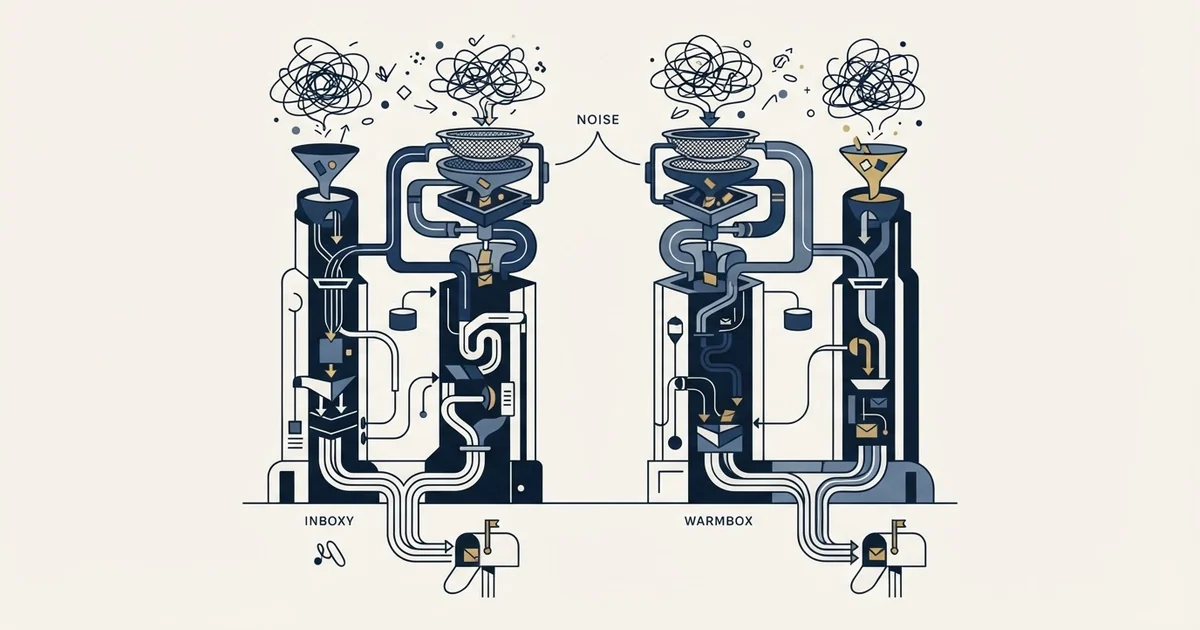 Editorial illustration for Inboxy vs Warmbox