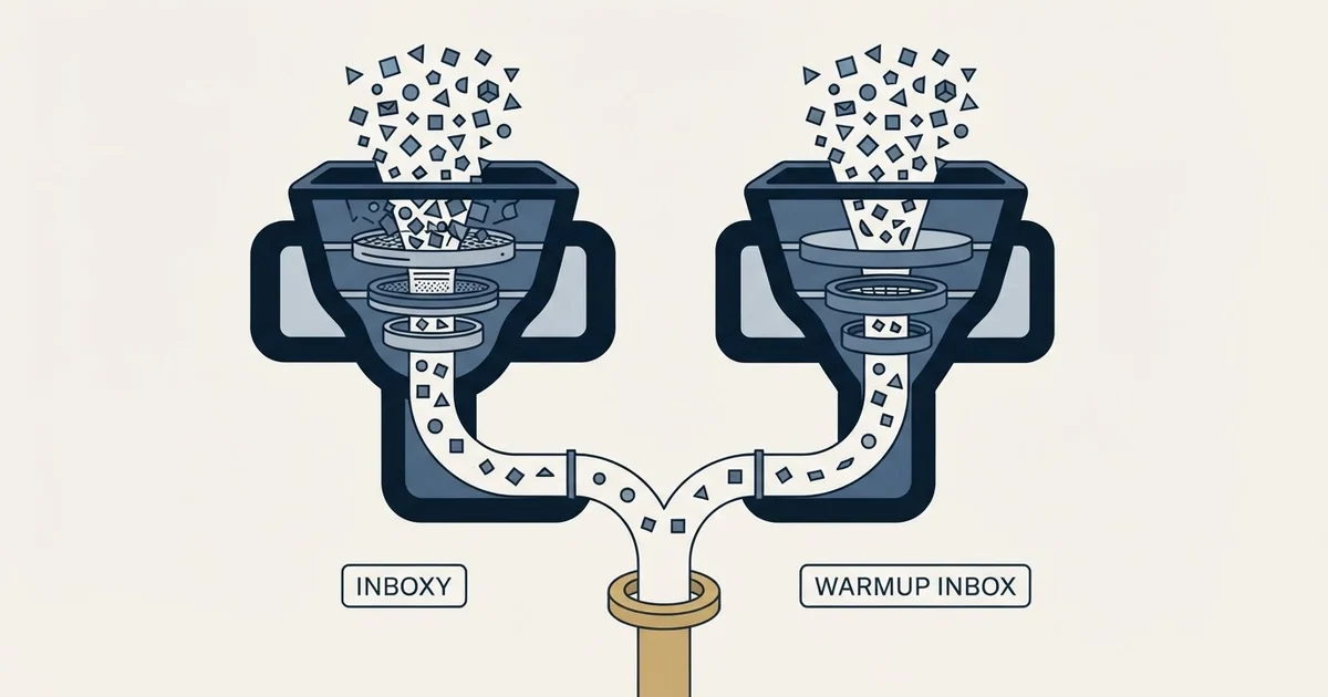 Editorial illustration for Inboxy vs Warmup Inbox