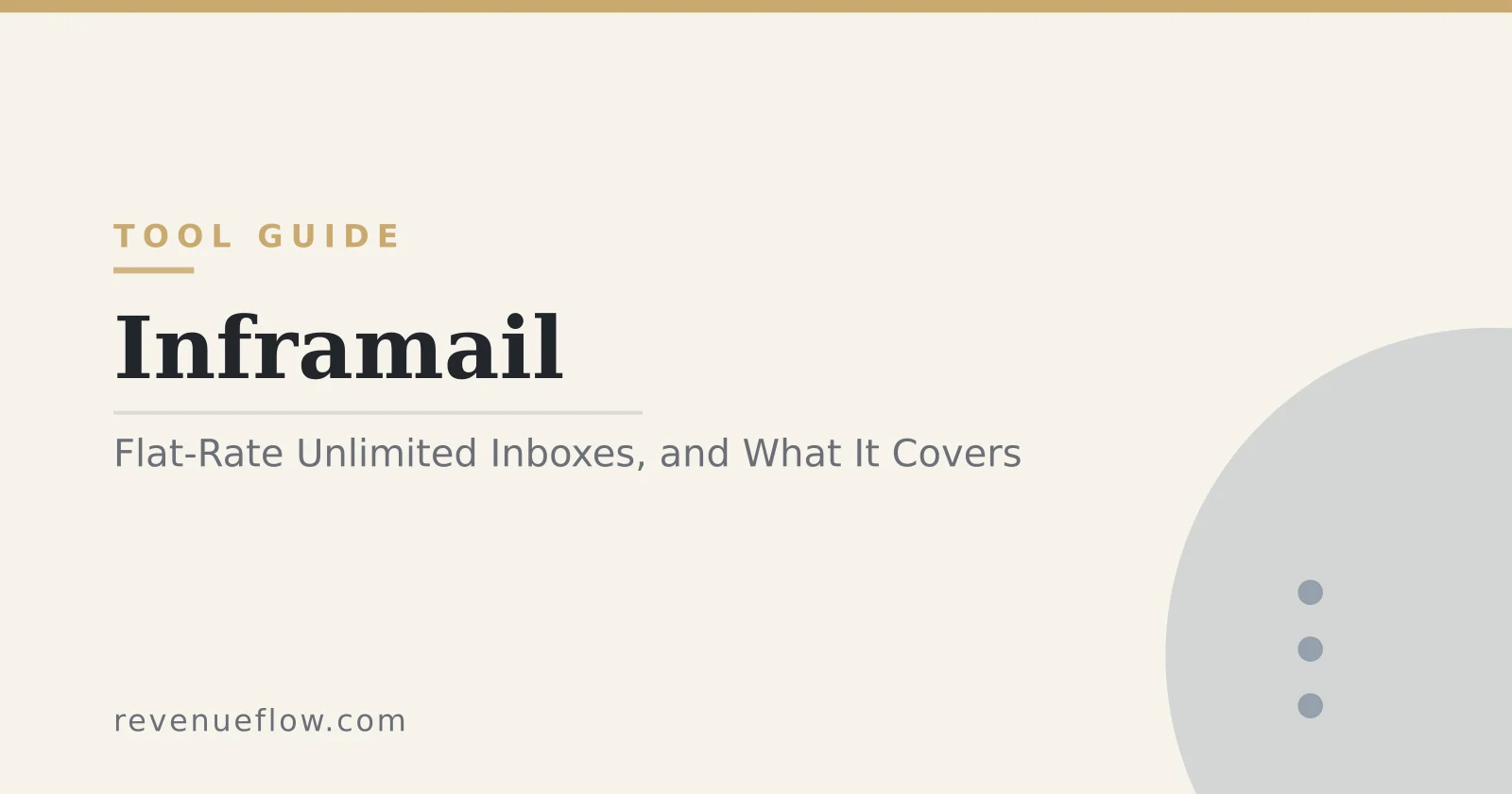 Branded cover: Inframail: Flat-Rate Unlimited Inboxes, and What Flat Rate Covers