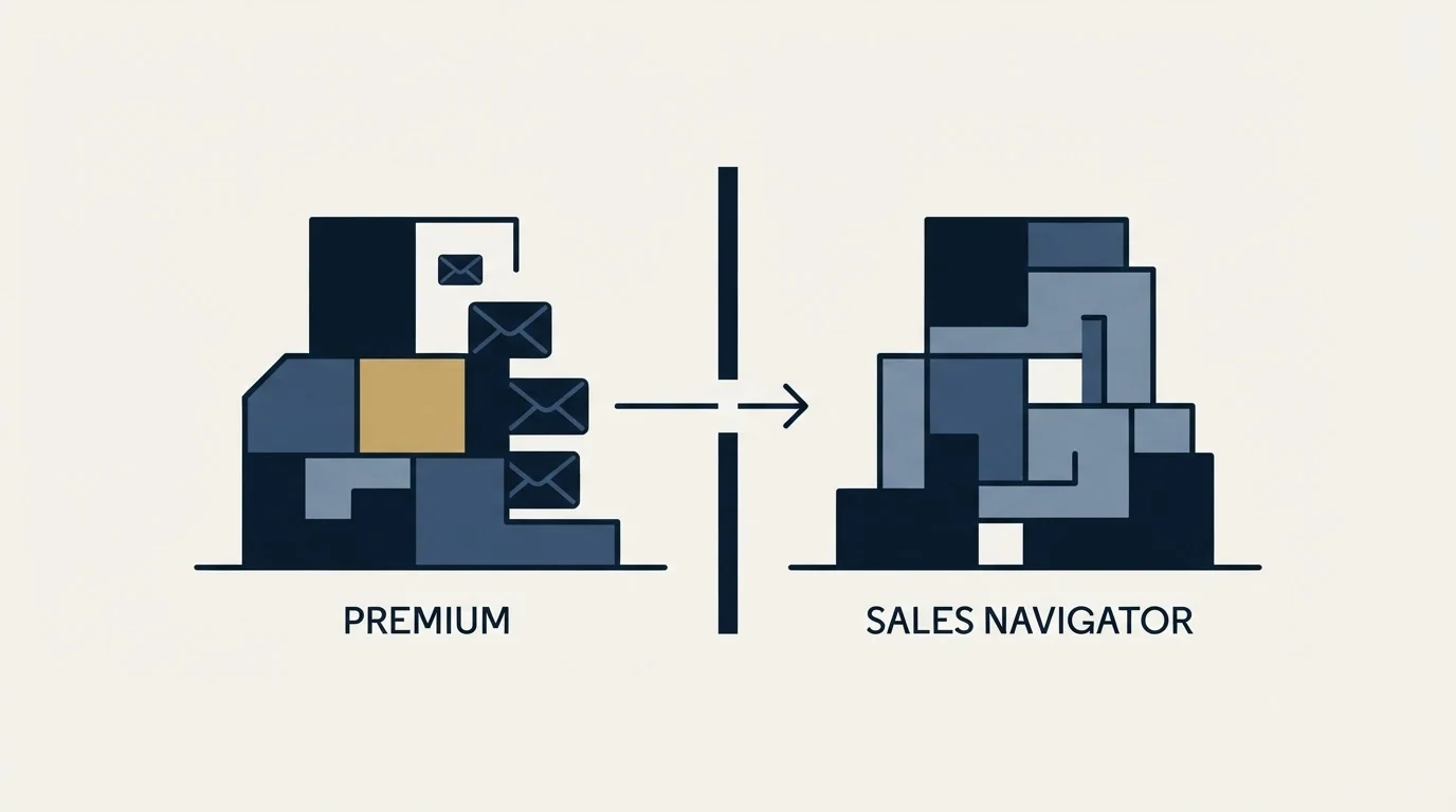 Section illustration: Premium credits cannot be spent on Sales Navigator