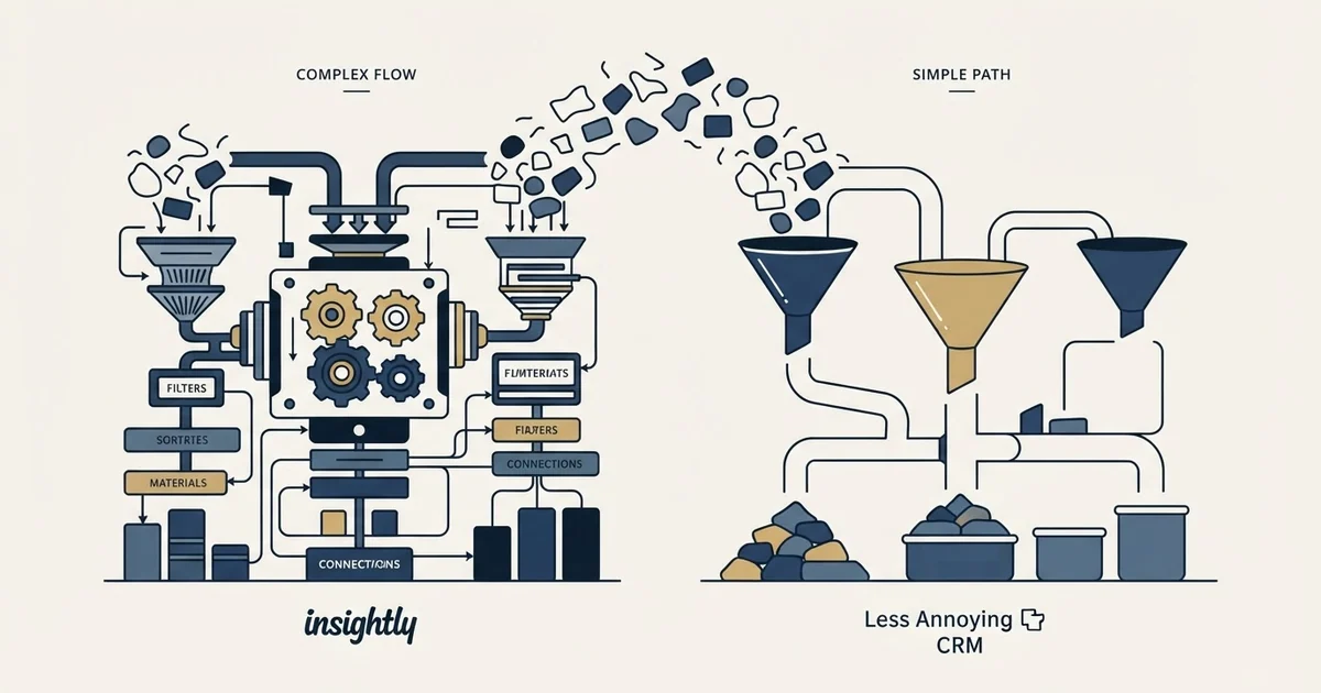 Editorial illustration for Insightly vs Less Annoying CRM