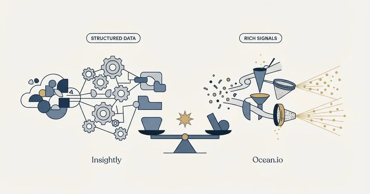 Editorial illustration for Insightly vs Ocean.io