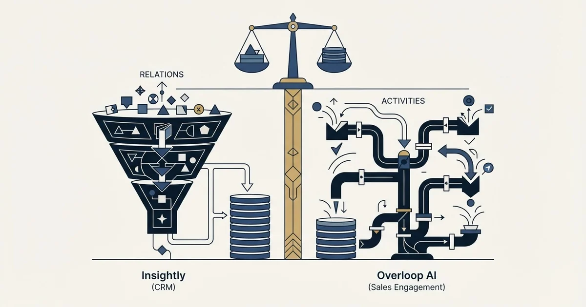 Editorial illustration for Insightly vs Overloop AI