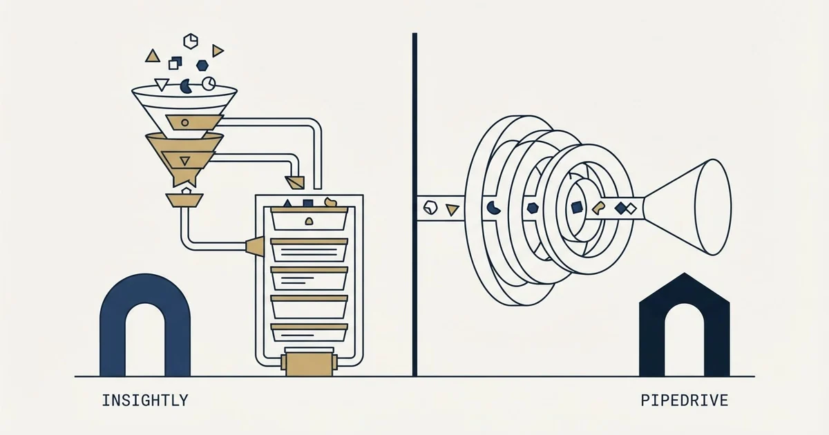 Editorial illustration for Insightly vs Pipedrive