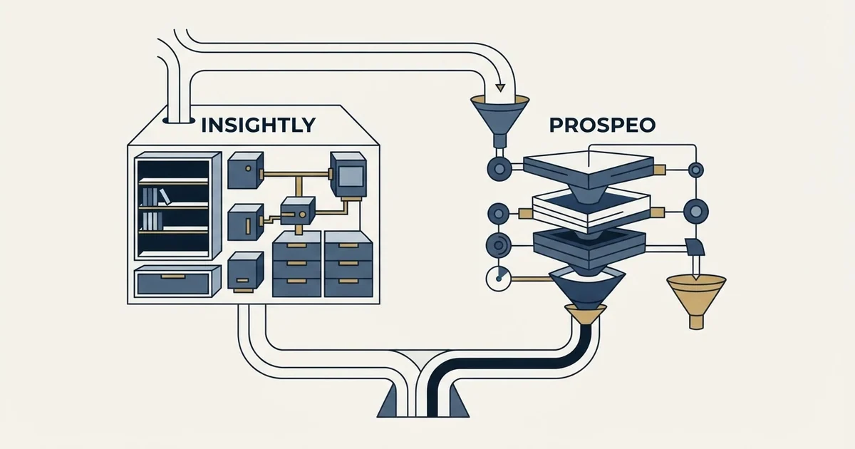 Editorial illustration for Insightly vs Prospeo
