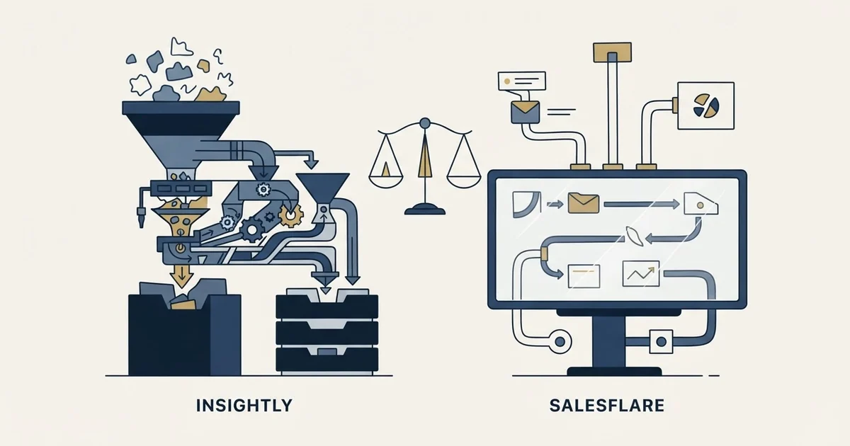 Editorial illustration for Insightly vs Salesflare