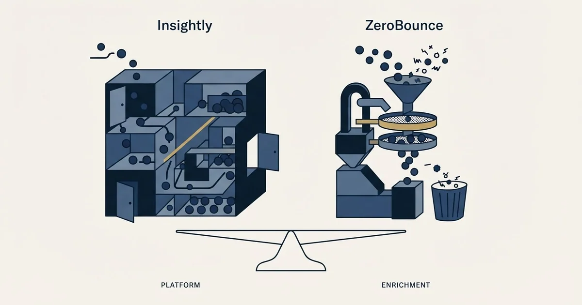 Editorial illustration for Insightly vs ZeroBounce