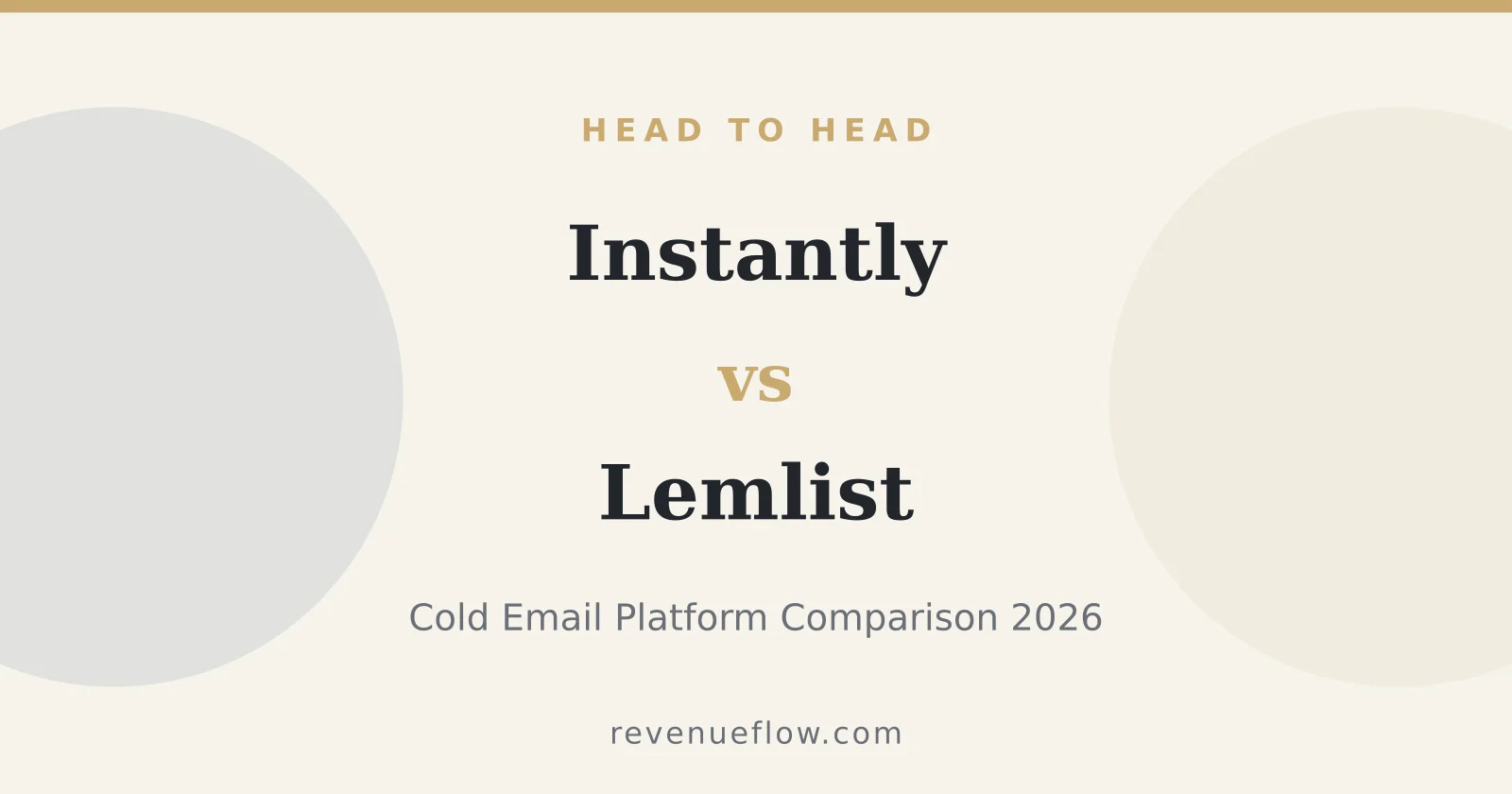 Branded cover: Instantly vs Lemlist: Complete Cold Email Platform Comparison for 2026