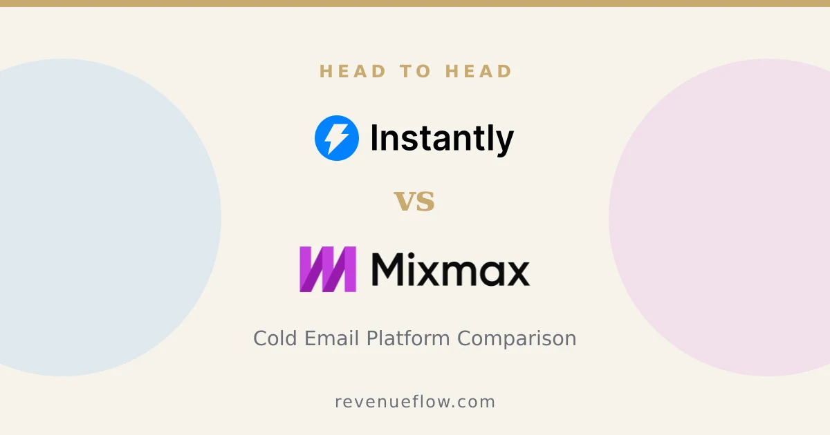 Branded cover: Instantly vs Mixmax: Cold Email Platform Comparison
