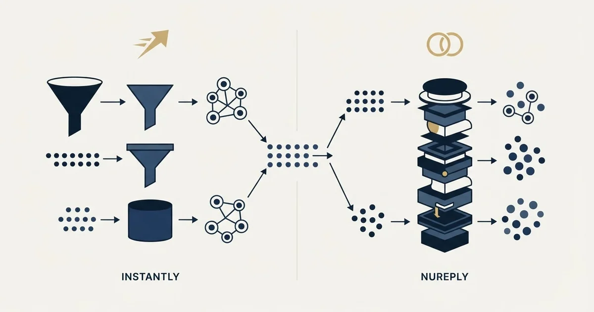 Editorial illustration for Instantly vs NuReply
