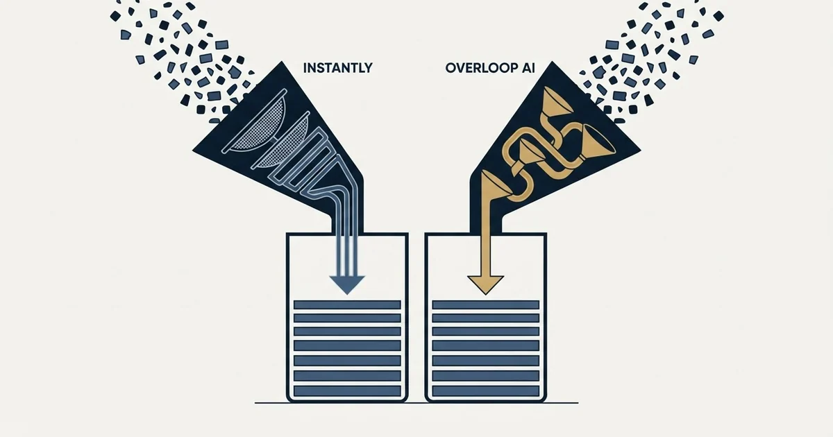 Editorial illustration for Instantly vs Overloop AI