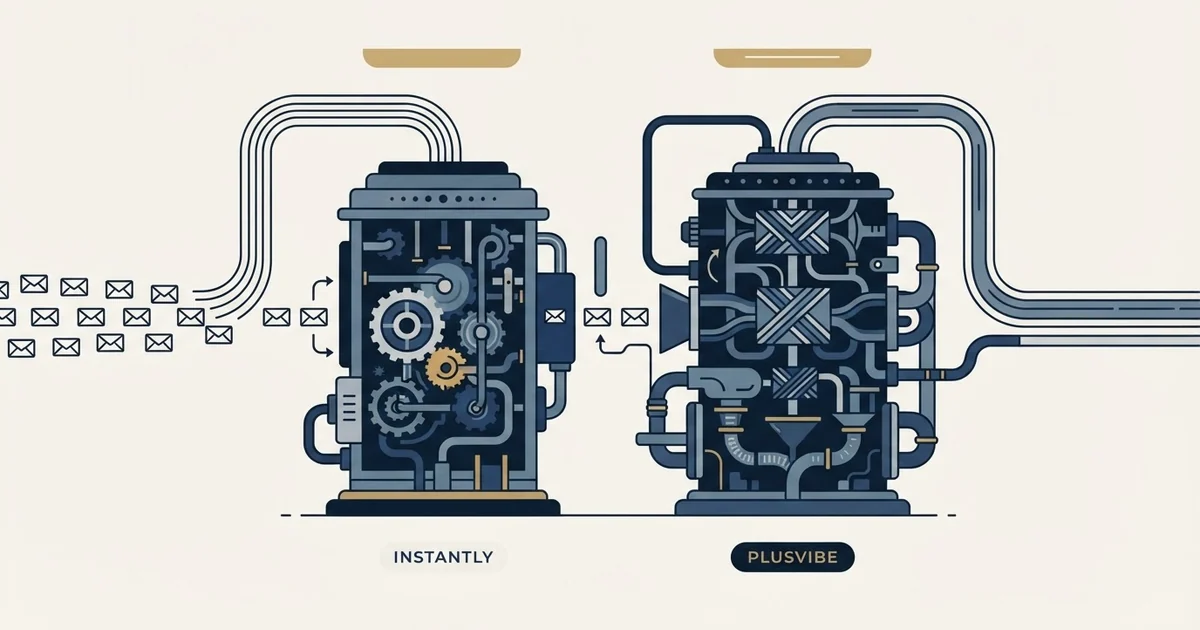 Editorial illustration for Instantly vs PlusVibe