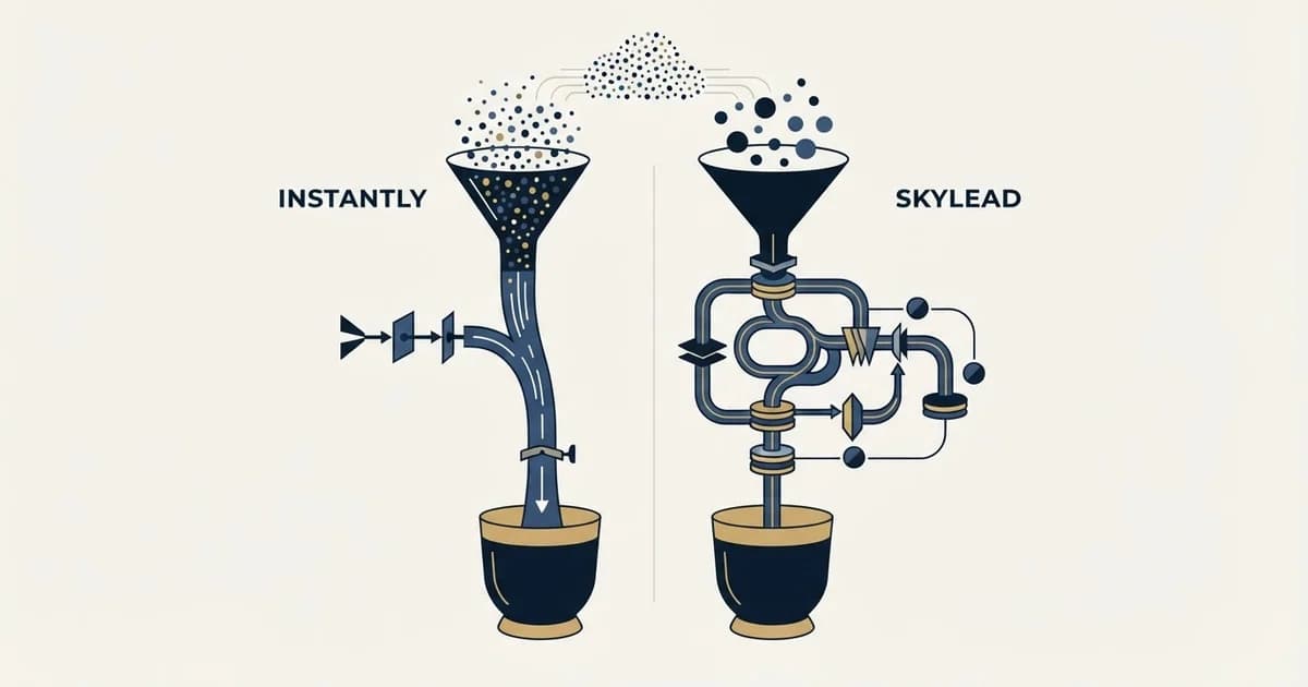Editorial illustration for Instantly vs Skylead