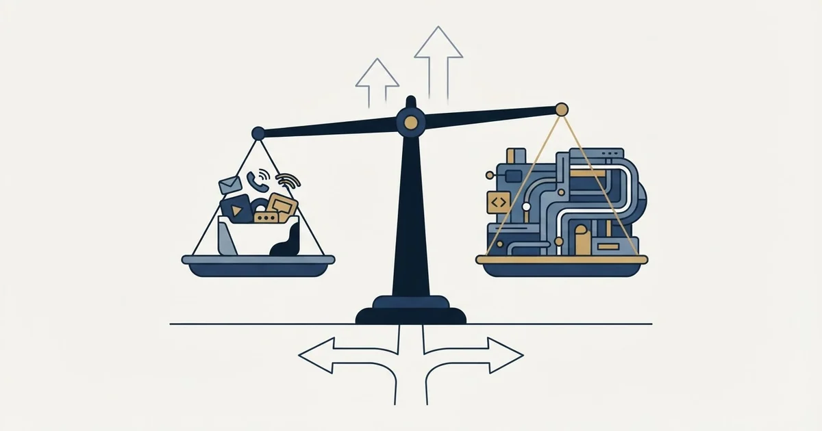 Editorial illustration for JustCall vs Outreach