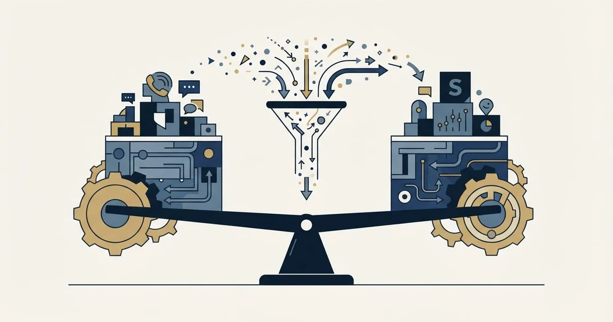 Editorial illustration for JustCall vs Salesgear