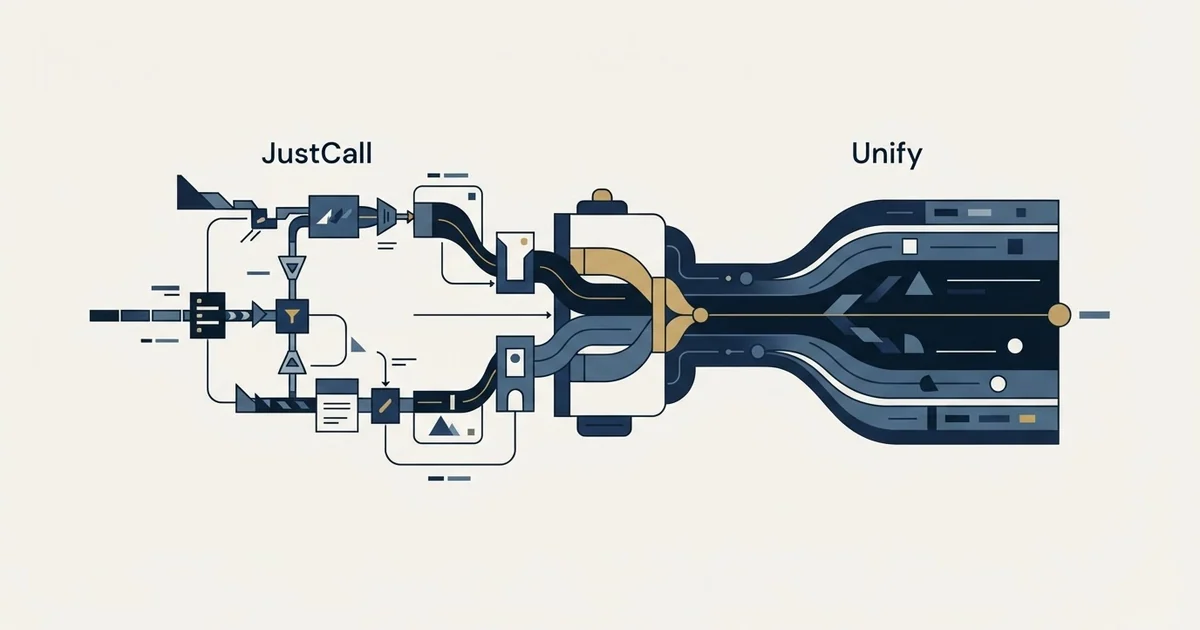 Editorial illustration for JustCall vs Unify