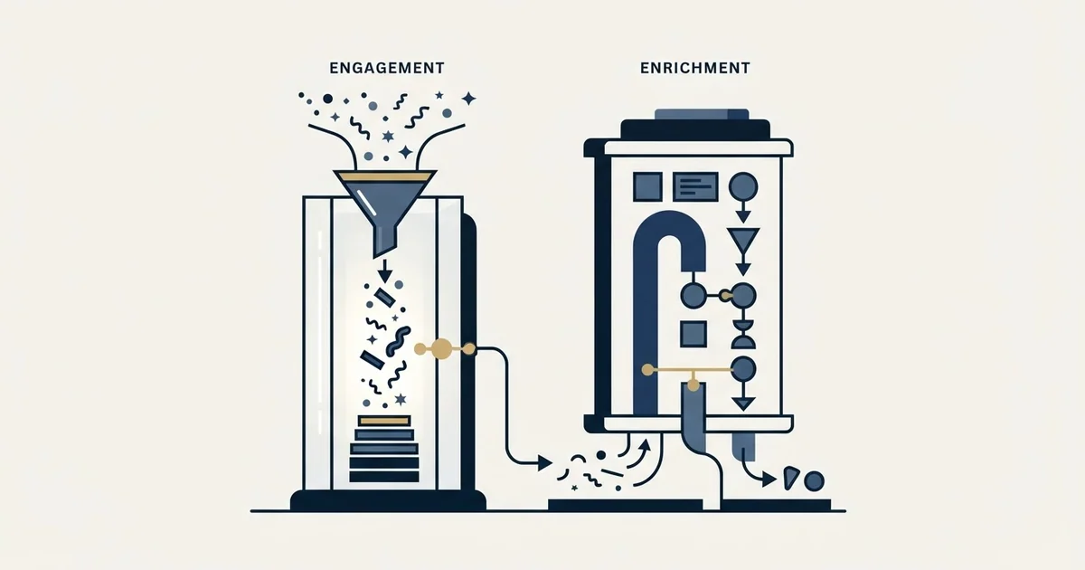 Editorial illustration for JustCall vs UpLead