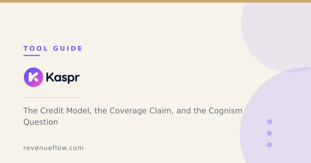 Branded cover: Kaspr: The Credit Model, the Coverage Claim, and the Cognism Question