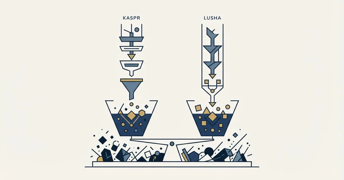 Editorial illustration for Kaspr vs Lusha