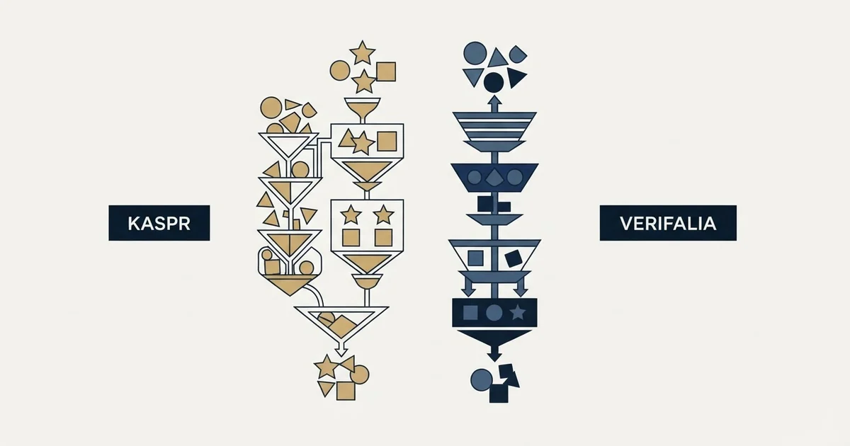 Editorial illustration for Kaspr vs Verifalia