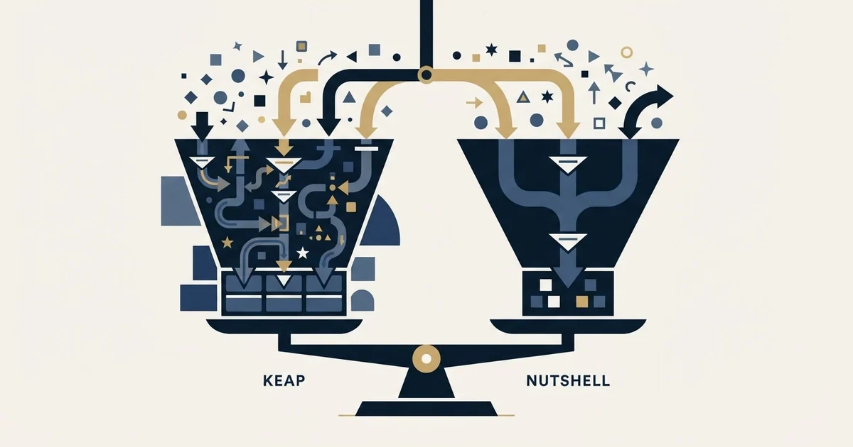 Editorial illustration for Keap vs Nutshell