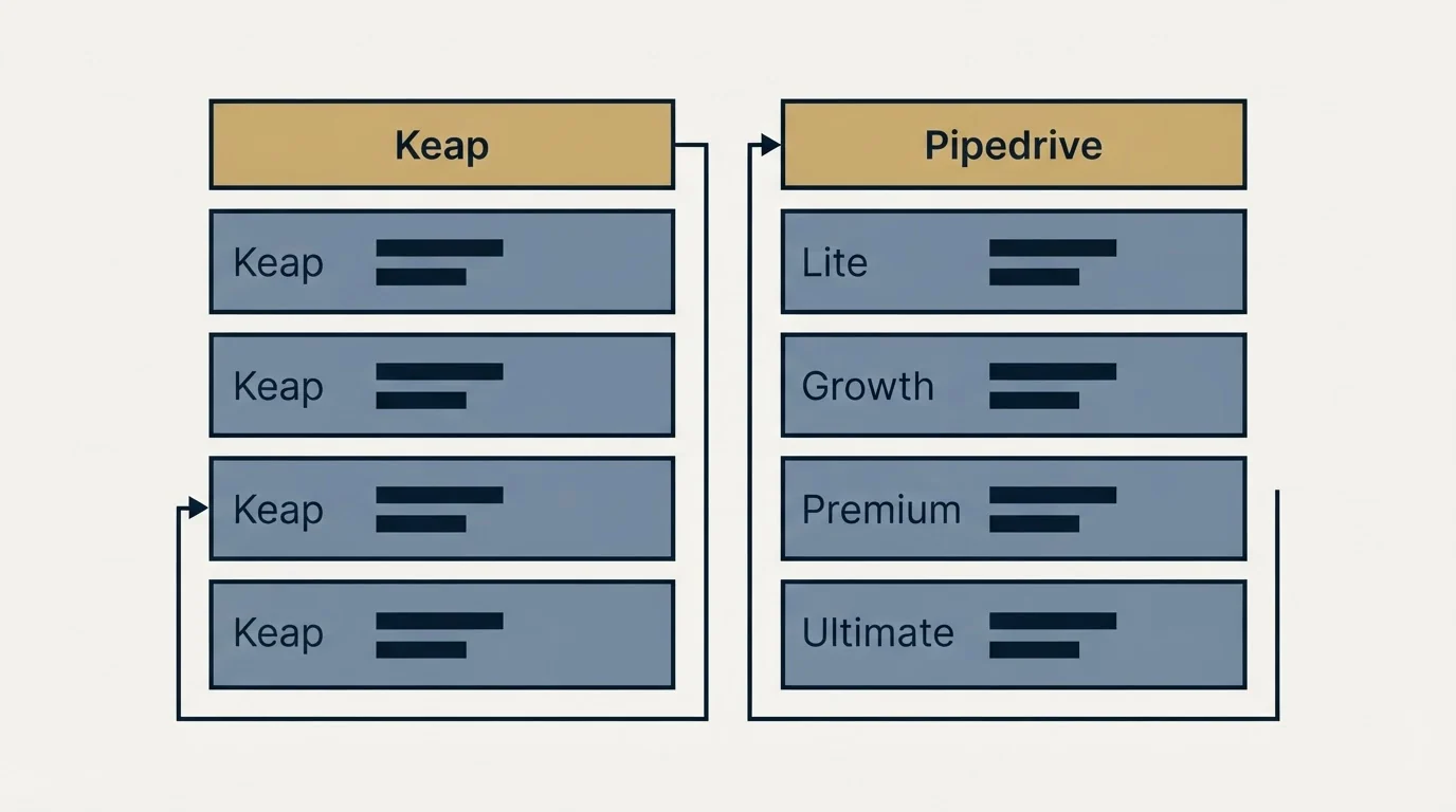 Pricing table: Pricing Comparison (Keap, Pipedrive, Lite, Growth)