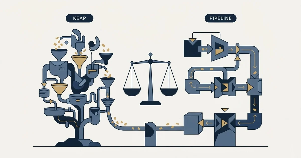 Editorial illustration for Keap vs Pipeline CRM