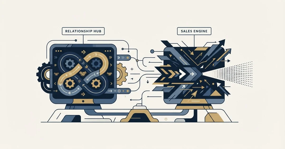 Editorial illustration for Keap vs Salesforge