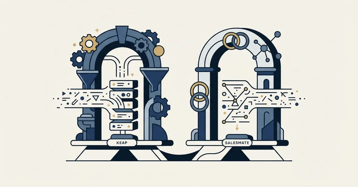 Editorial illustration for Keap vs Salesmate
