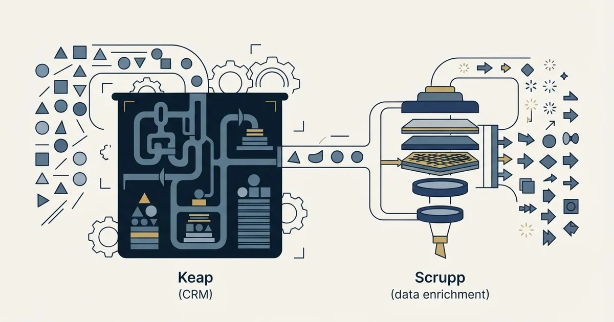 Editorial illustration for Keap vs Scrupp