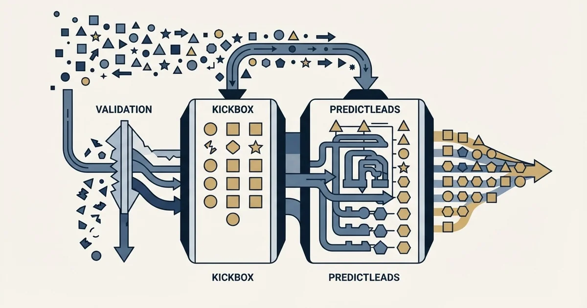Editorial illustration for Kickbox vs PredictLeads