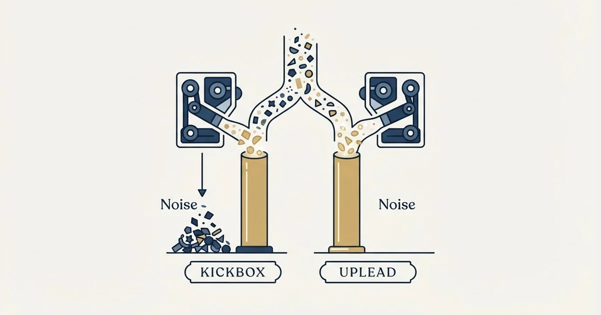 Editorial illustration for Kickbox vs UpLead