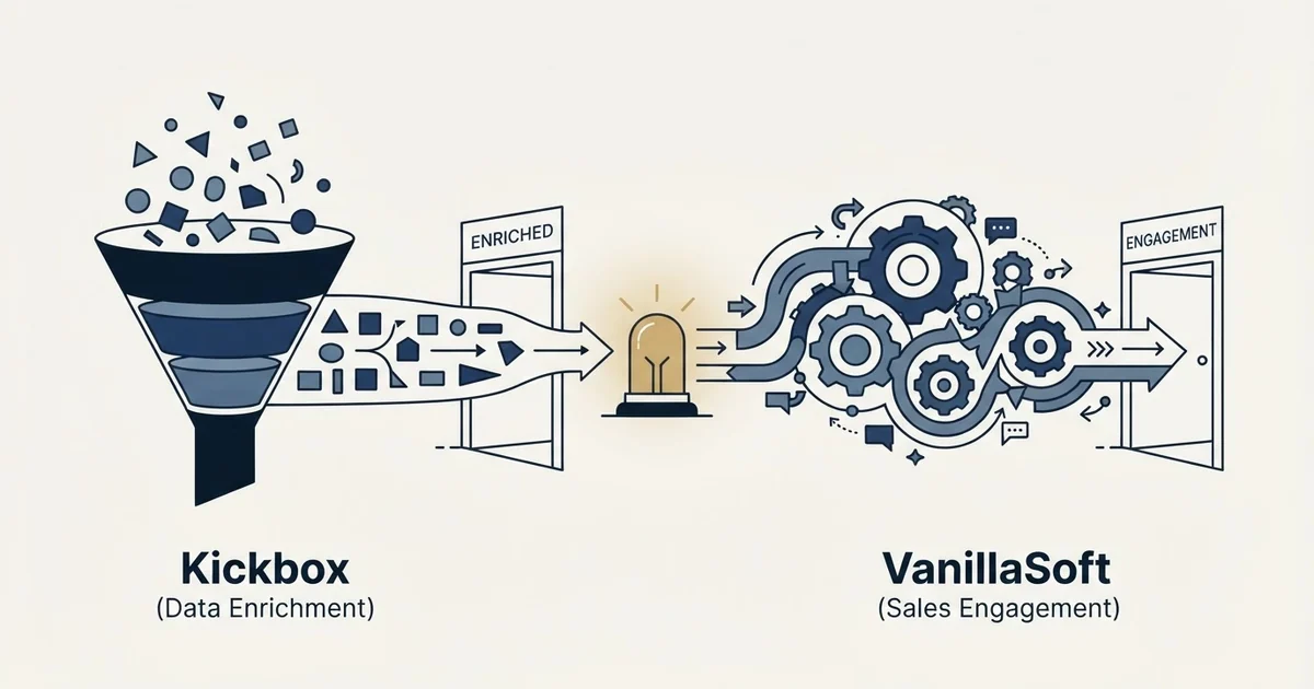 Editorial illustration for Kickbox vs Vanillasoft