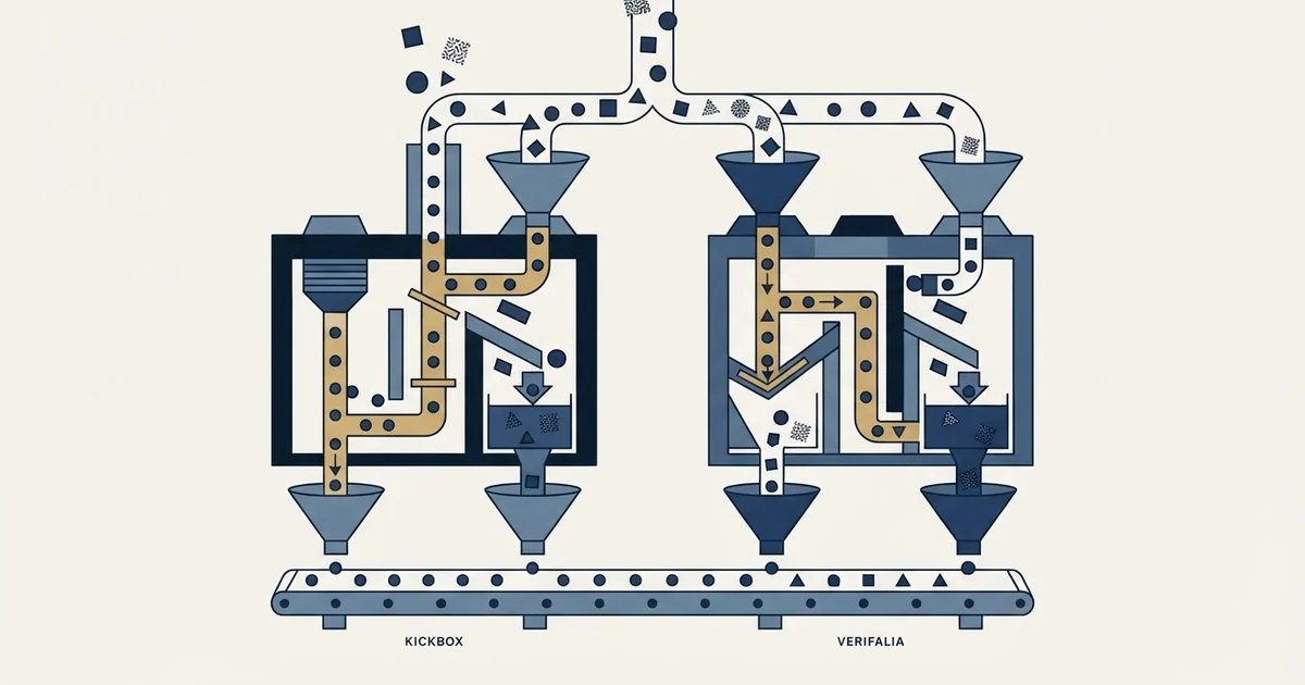 Editorial illustration for Kickbox vs Verifalia
